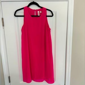Bright pink flowy shift dress